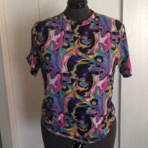 SHEIN Rainbow Trippy Medium T shirt